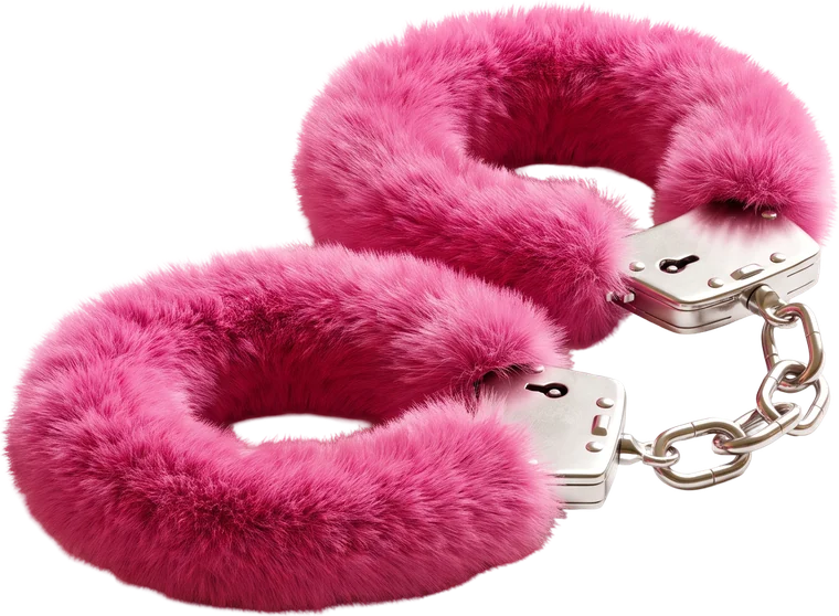 Pink fluffy handcuffs