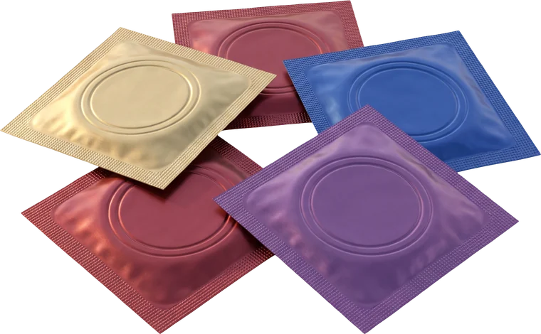 Condom wrappers